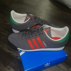 Adidas Samoa Charcoal with Red Stripes
